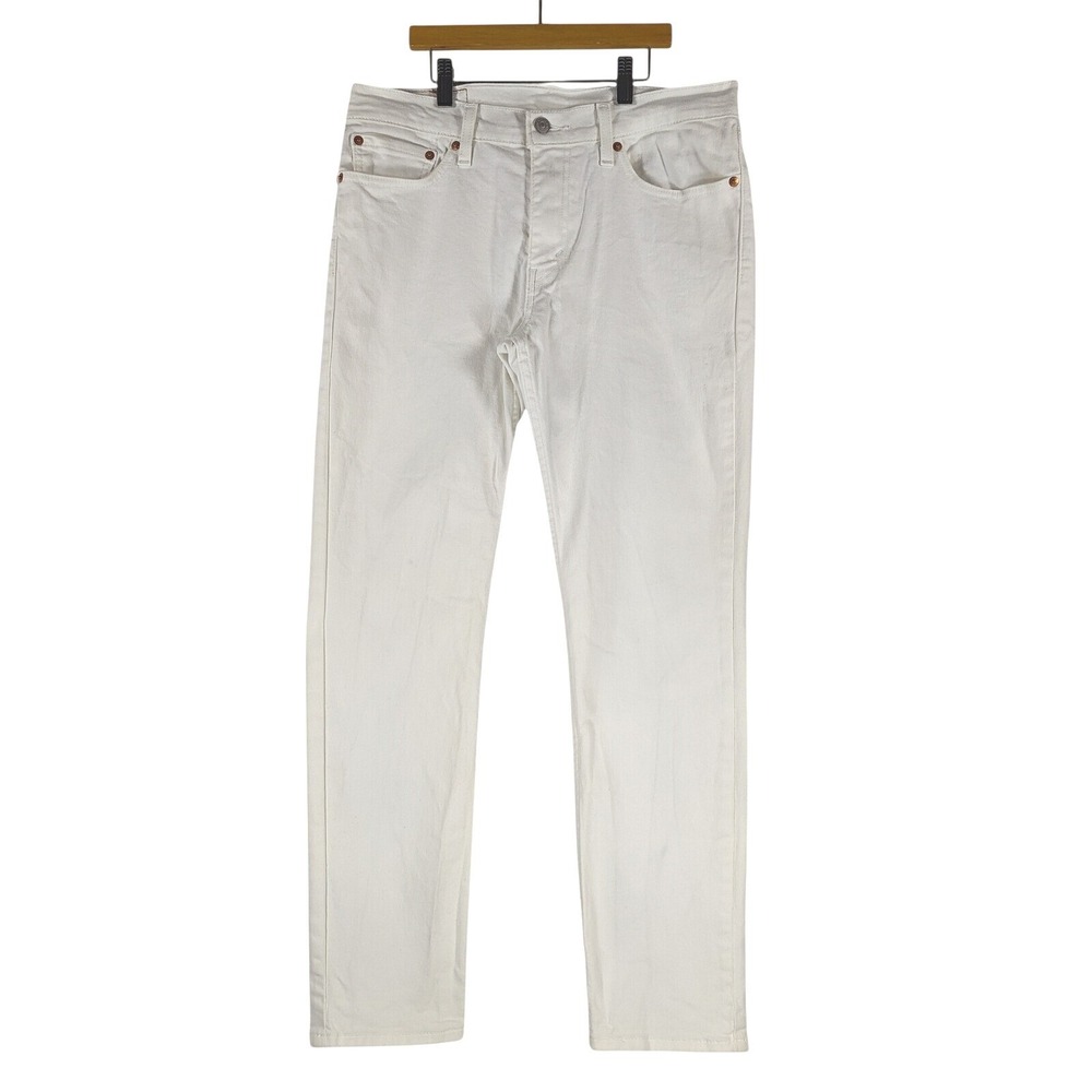 Levis 511 Slim Fit White Denim Jeans Mens 32x30 WaterLess Pants